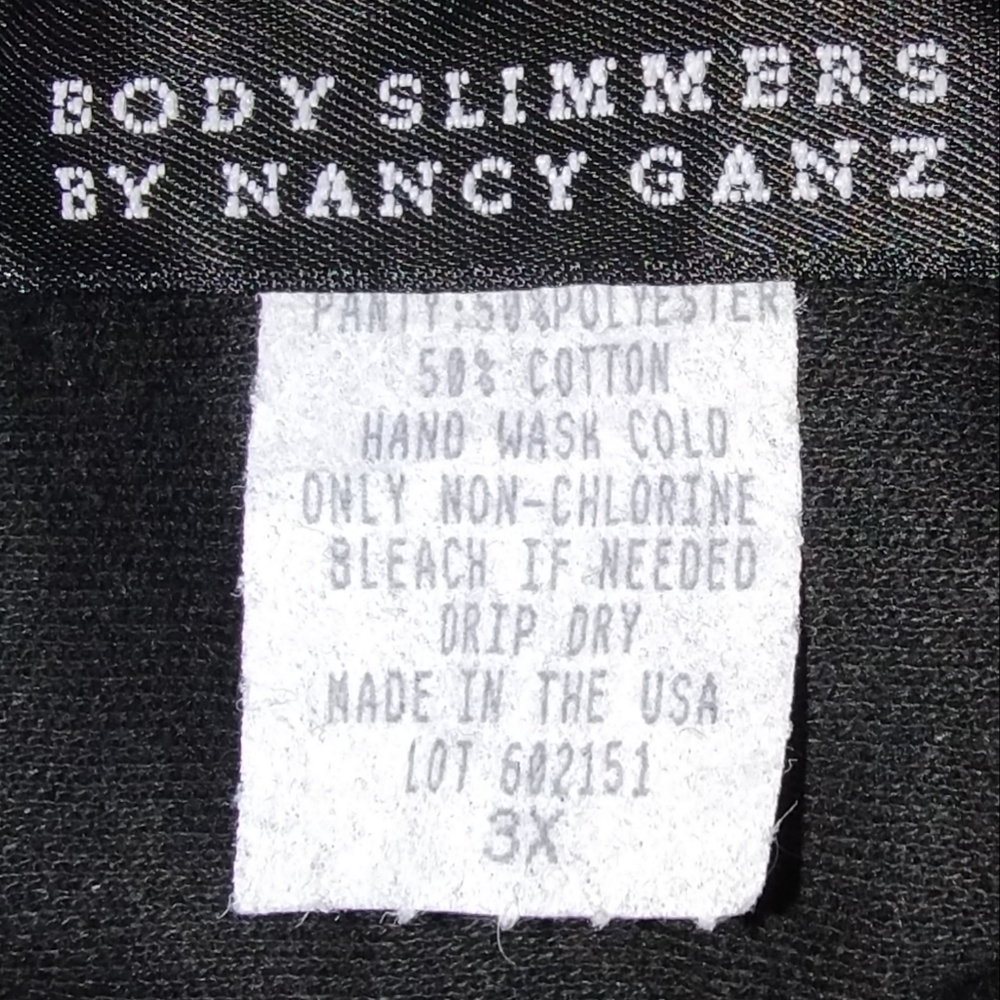 Vintage Nancy Ganz Bodyslimmers Thighslimmer Shapewear Black 3X NWT - Picture 8 of 8